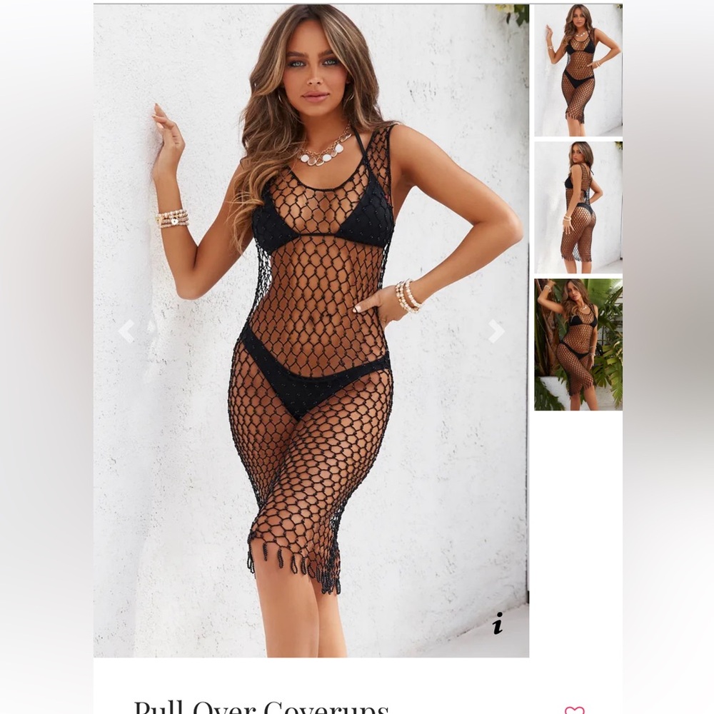 Dolls swim beaded cover up NWT
